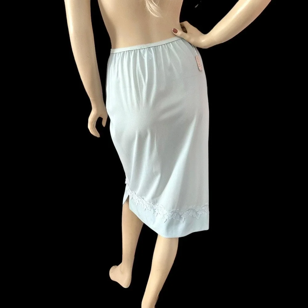 60s Pale Blue Nylon Slip Skirt‎ M NWT Angelic Dollette Coquette Ballerinacore